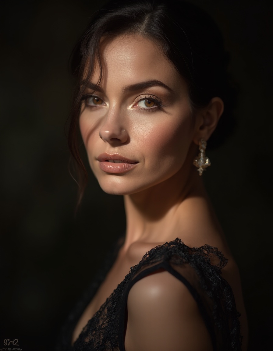 AI portrait example adult woman original character