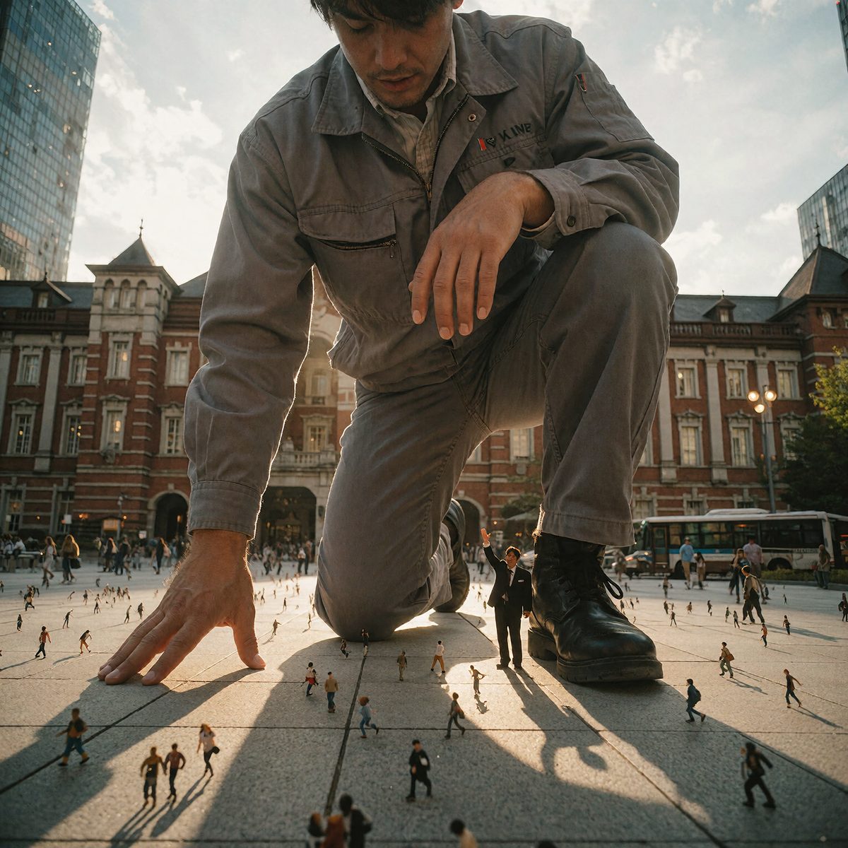 100m giant at Tokyo Station